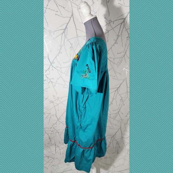 La Lingerie Floral Embroidered Square Neck Babydoll Dress - Picture 3 of 6